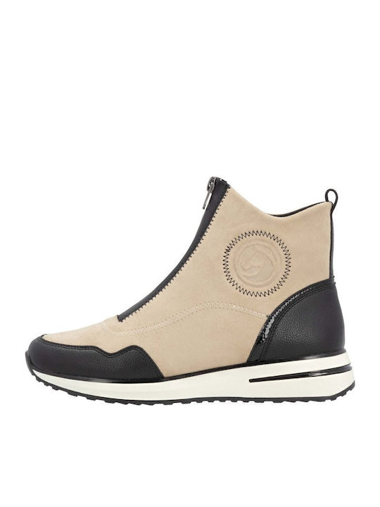 Women's Ankle Boots Platform Beige