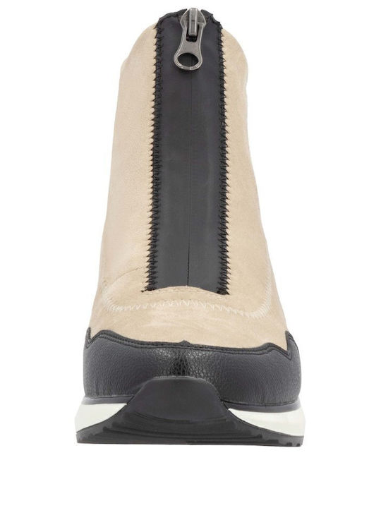Women's Ankle Boots Platform Beige