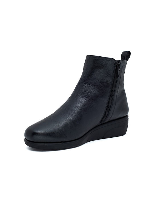 Leder Stiefeletten Damen Marineblau