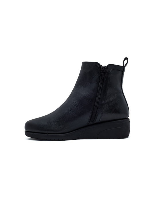 Leder Stiefeletten Damen Marineblau