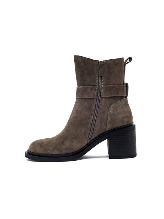 Leder Stiefeletten Damen Schwarz