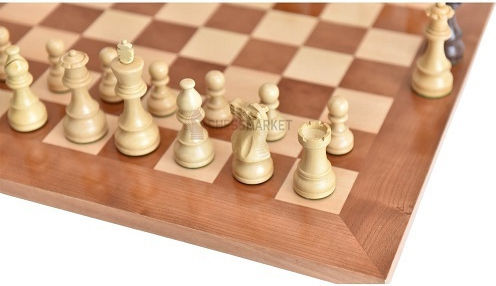 Wooden Chessboard Knossos 51x51cm & American Staunton Pieces 3.75