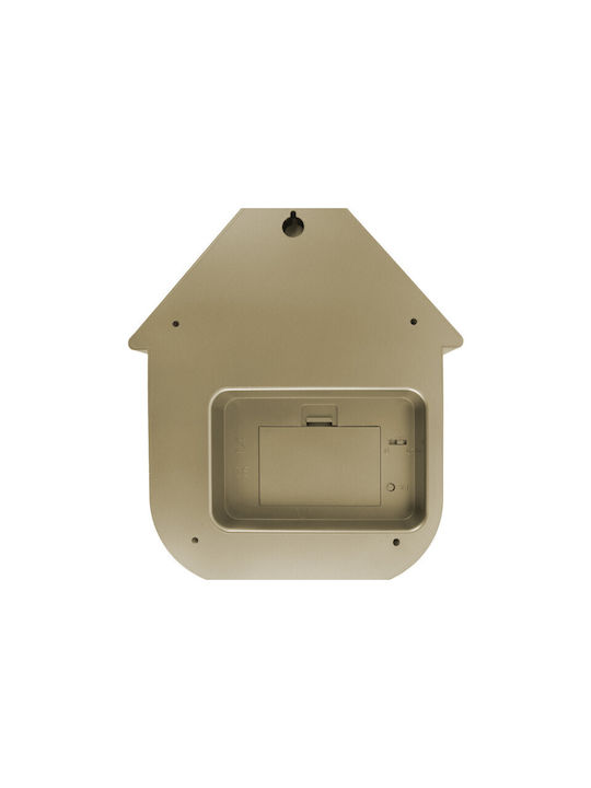 Karlsson Cuckoo Ρολόι Τοίχου Abs 21,5x8,5x41 I Metallic Gold