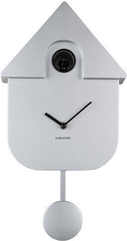Стенен часовник с кукувица Karlsson Abs 21.5x8.5x41 I металическо сребро