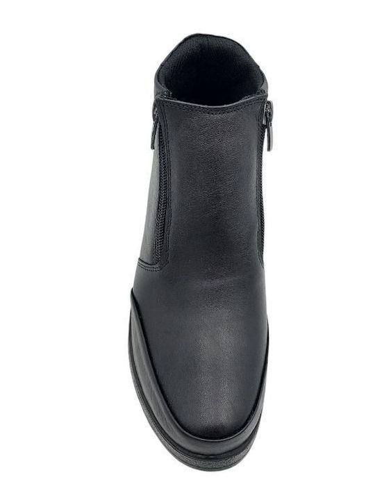 Ghete Dama de Piele cu Platformă Negru