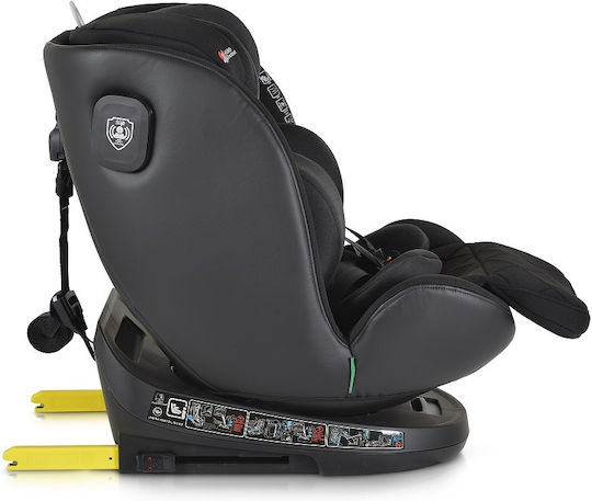 Cangaroo Castor Детско Столче за Кола i-Размер с Isofix Черен 0-36 кг