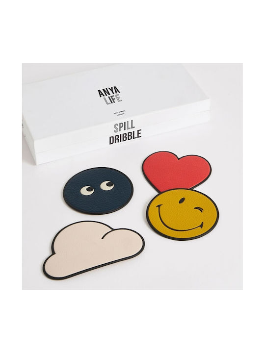 Σουβέρ Anya Hindmarch Leather Coasters 4 Τεμάχια Σουβέρ Anya Hindmarch Leather Coasters 4 Τεμάχια