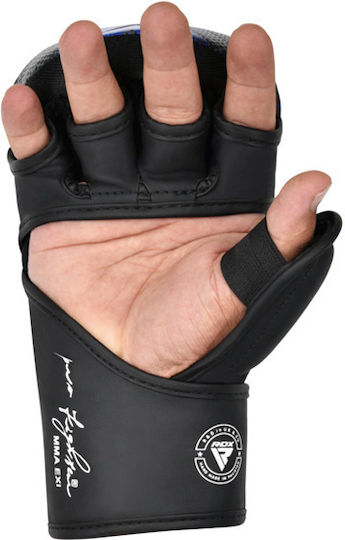 RDX Grappling Γάντια ΜΜΑ Δερμάτινα Μπλε