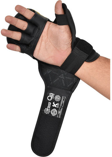 RDX Grappling MMA Handschuhe Leder Gold