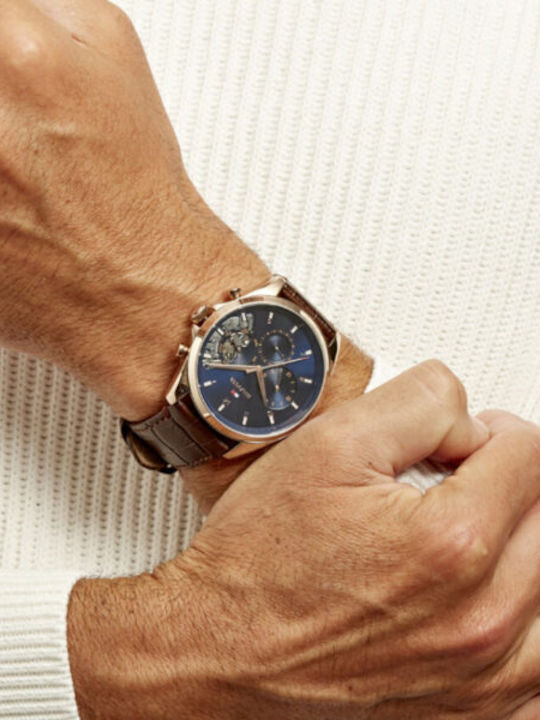 Tommy Hilfiger Baker Ρολόι Μπαταρίας με Δερμάτινο Λουράκι
