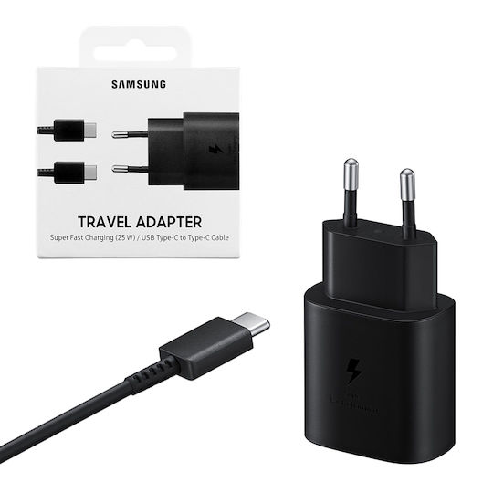 Samsung Charger with USB-C Port and Cable USB-C - USB-C 25W Blacks (EP-TA800X Retail)