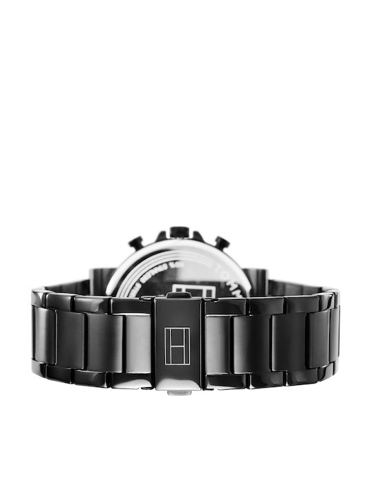 Tommy Hilfiger Daniel Men's Watch 44mm Chronograph Battery with Black Metal Bracelet
