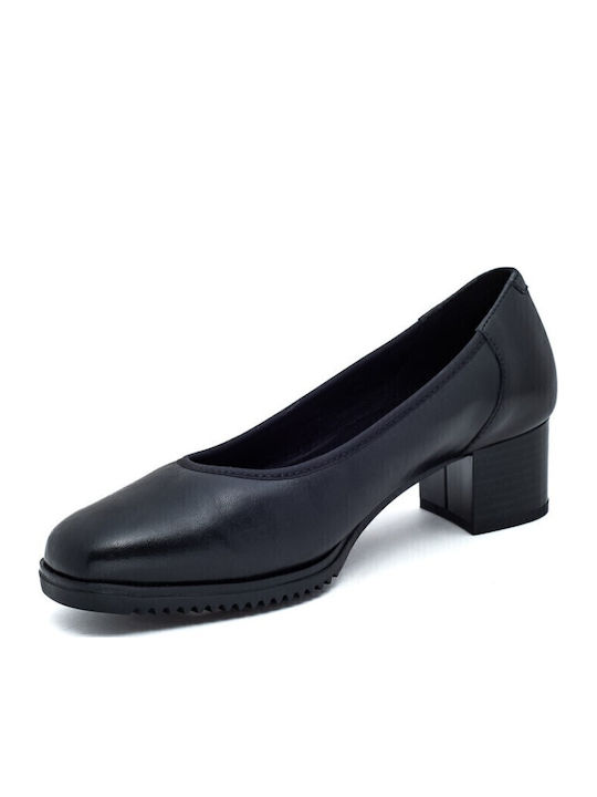 Leder Pumps Schwarz