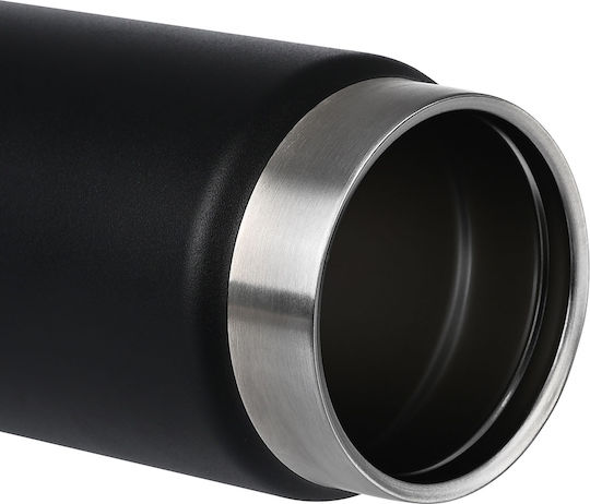 Estia Travel Chug Save the Aegean Bottle Thermos Stainless Steel 750ml MIDNIGHT BLACK with Loop