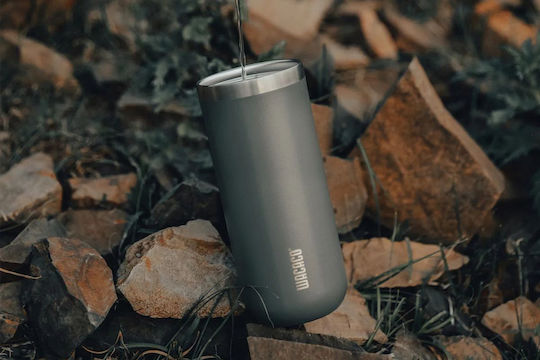 Wacaco Octaroma Grande Travel Mug Ποτήρι Θερμός Ανοξείδωτο BPA Free 435ml Dim Grey με Επιστόμιο