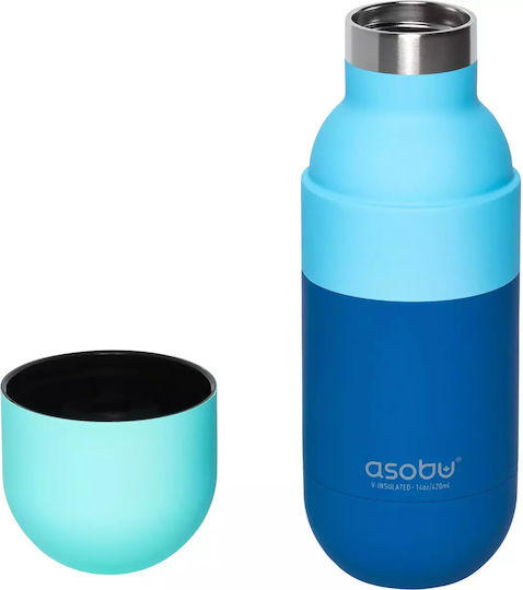 Asobu Μπουκάλι Θερμός Ανοξείδωτο 420ml PASTEL BLUE