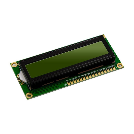LCD-Displaymodul 1602A I2C Gelbe Hintergrundbeleuchtung Schwarze Zeichen