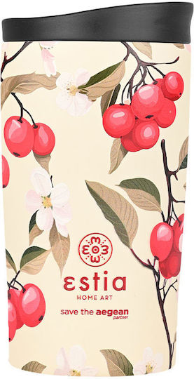 Estia Travel Mug Save The Aegean Glas Thermosflasche Rostfreier Stahl 350ml Sakura whisper