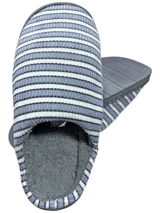 TnS Men's Slippers with Fur Gray