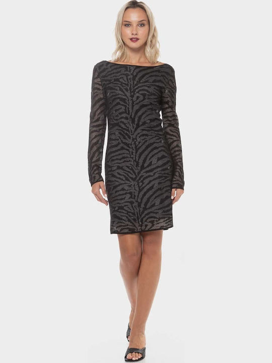Rochie Mini De Seara Spate Deschis Neagră