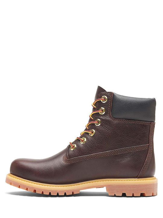 Premium 6 Inch Leather Brown Men's Boots Waterproof