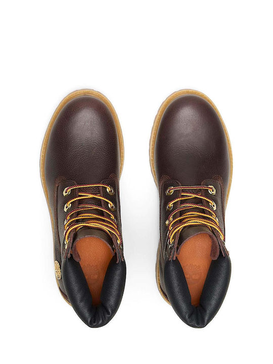 Premium 6 Inch Leather Brown Men's Boots Waterproof