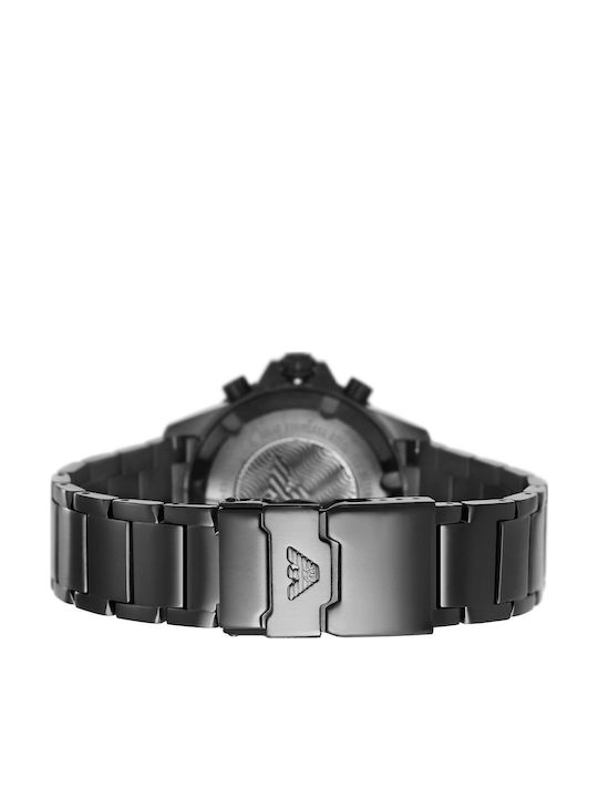 Emporio Armani Diver Men's Watch 43mm Chronograph Battery with Black Metal Bracelet