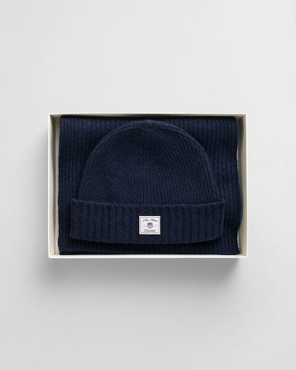 Beanie Ανδρικός Σκούφος με Rib Πλέξη σε Μπλε χρώμα