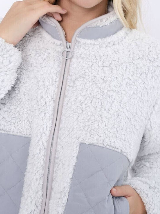 Muydemi Winter Damen Pyjama-Jacke Gray Muydemi Winter Damen Pyjama-Jacke Gray