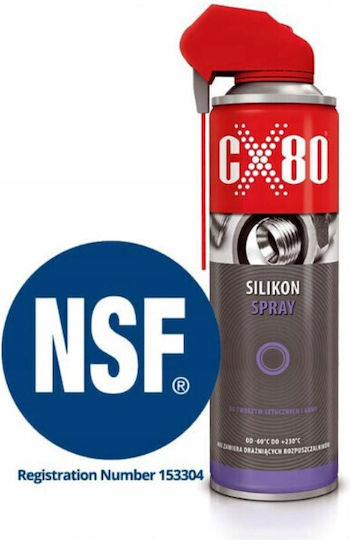 Cx-80 Silicone Spray Silicone Grease 500ml Rubber Seal Maintenance Also Usable Seat Belt Maintenance Pzh Certified
