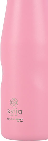 Estia Travel Flask Save Aegean Recyclable Bottle Thermos Stainless Steel BPA Free 500ml Blossom Rose