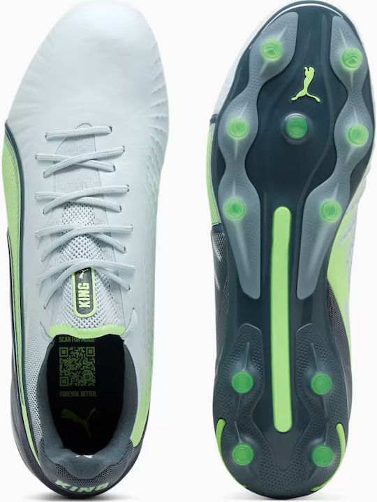 PUMA King Ultimate Ποδοσφαιρικά Παπούτσια με Τάπες FG/AG Γκρι