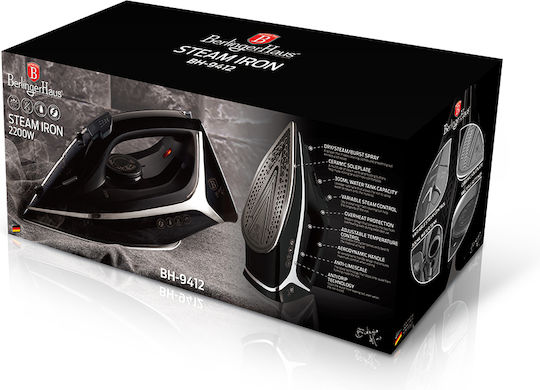 Berlinger Haus Steam Iron 2200W with Ceramic Plate