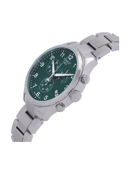 Tissot Chrono XL Classic Men's Watch 45mm Chronograph Battery with Silver Metal Bracelet