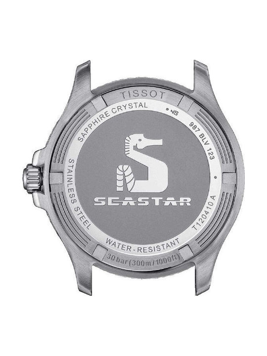 Tissot Seastar 1000 Ανδρικό Ρολόι 45.5mm Μπαταρίας με Ασημί Μεταλλικό Μπρασελέ