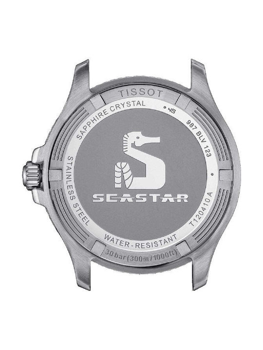 Tissot Seastar 1000 Ανδρικό Ρολόι 40mm Μπαταρίας με Ασημί Μεταλλικό Μπρασελέ