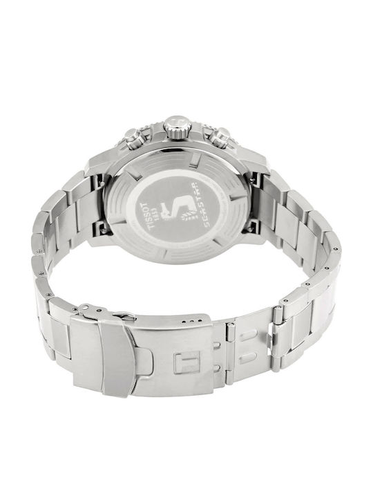 Tissot Seastar 1000 Men's Watch 45.5mm Chronograph Battery with Silver Metal Bracelet
