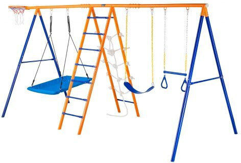 Vevor Spielplatz aus Metall für 3+ Jahre alt Jahre Schwarzer