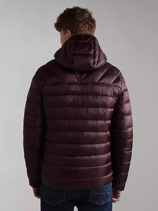 Winter Jacket Puffer Burgundy Fudge