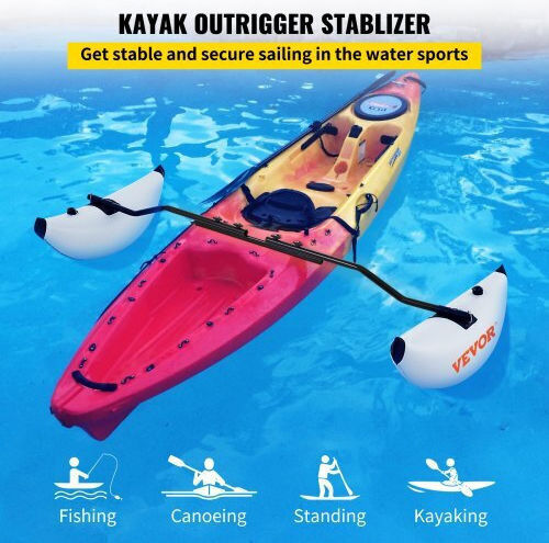 Vevor Kayak Stabilizers 2 Pcs Inflatable Floats PVC Arms Kayak Canoe Fishing Boat Stabilization System
