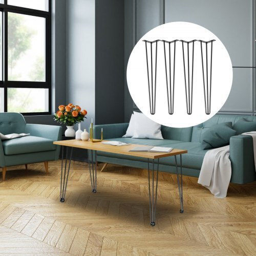 Σετ 4 Μαύρα Πόδια Τραπεζιού Vevor 28" Βάρος 220lbs Ανθρακοχάλυβα Tzzt4pcs28yc3g001v0