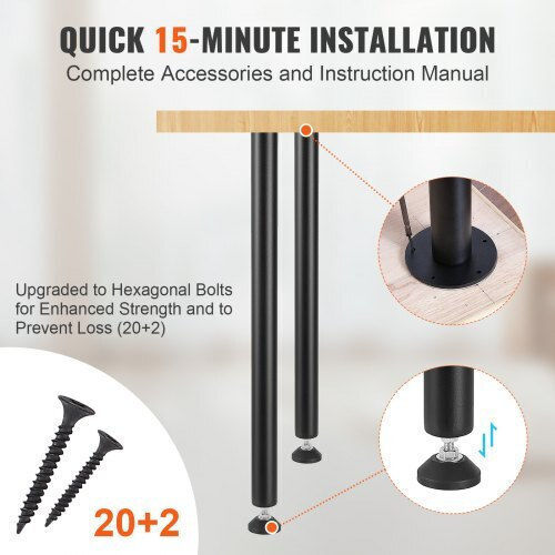 Ρυθμιζόμενα Πόδια Γραφείου Vevor 711.2mm Σετ 4 Βαρέως Τύπου Μαύρα Zgzt2yc28yc0fieayv0
