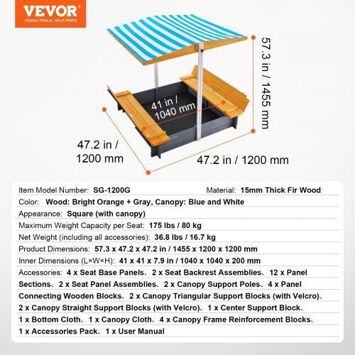 Vevor Sandbox Playground Toy Multicolour