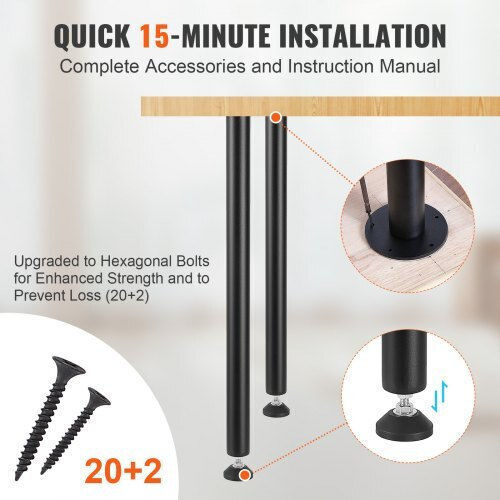 Ρυθμιζόμενα Πόδια Γραφείου Vevor 762mm Σετ 4 Βαρέως Τύπου Μαύρα Πόδια Diy Zgzt2yc30yc0zvhg9v0