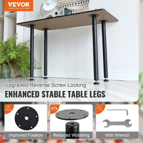 Ρυθμιζόμενα Πόδια Γραφείου Vevor 762mm Σετ 4 Βαρέως Τύπου Μαύρα Πόδια Diy Zgzt2yc30yc0zvhg9v0