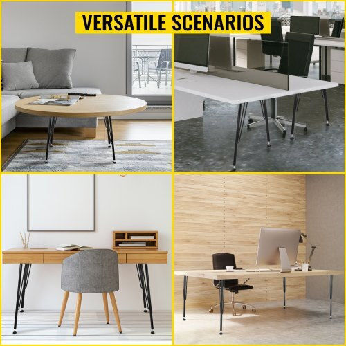 Set de 4 picioare de masă metalice Vevor 28" negre Tzztgycgfj3289kigv0