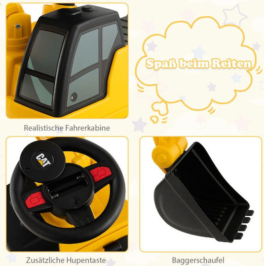 Kids Foot-to-Floor Excavator with Pedal Yellow