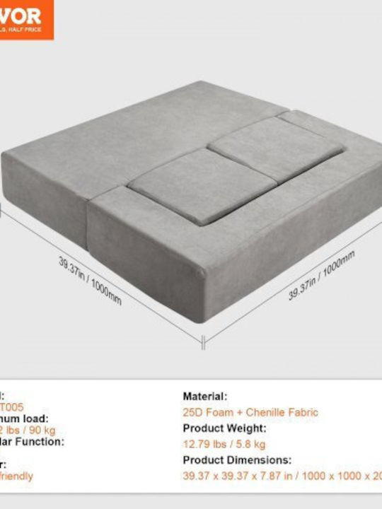 Kids Small Sofas Gray 4pcs