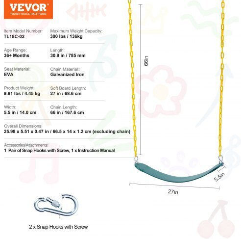 Vevor Κούνια Κρεμαστή 167.64x167.64x167.64εκ.