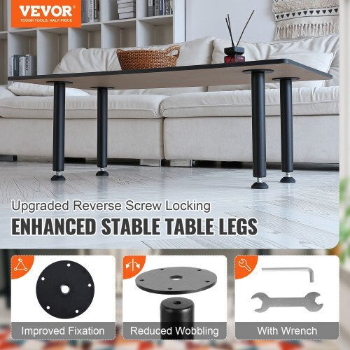 Ρυθμιζόμενα Πόδια Γραφείου Vevor 406.4mm Σετ 4 Βαρέως Τύπου Μαύρα Zgzt2yc16incqviupv0